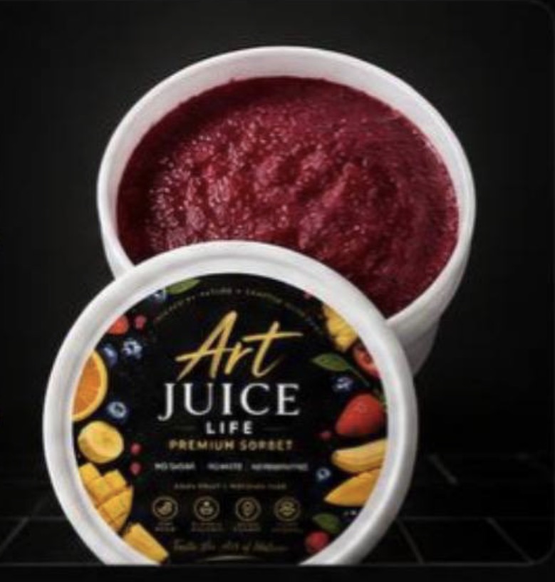 Pomegranate Strawberry Blueberry Sorbet